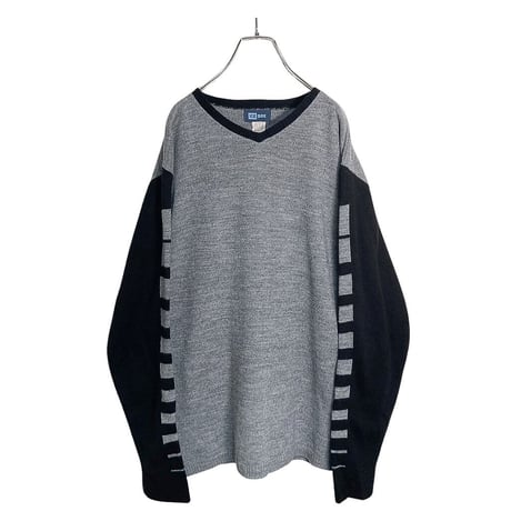 80s ICE BOX L/S Sleeve design knit sweater