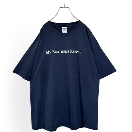 90-00s "MY BROTHER'S KEEPER" S/S message T-SHIRT