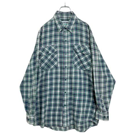 90s BLUE RIDGE L/S tartan check cotton soft nel shirt