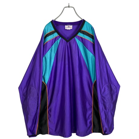 90s TEAMWORK L/S multicolored design game shirt