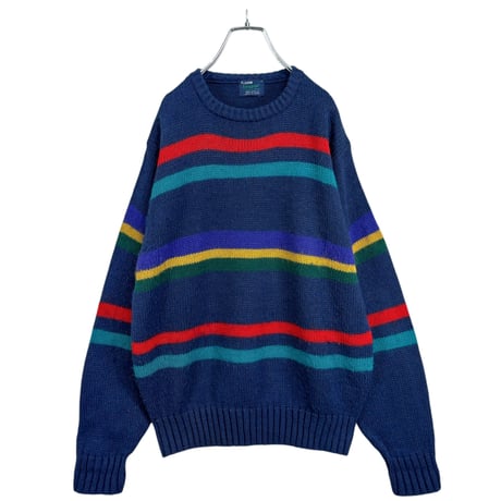 80s Arrow blazer L/S multicolored Acrylic design sweater