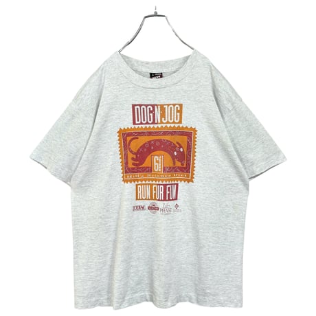 90s DOG・N・JOG "RUN FUR FUN"/6 ANNUAL printed T-SHIRT