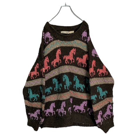 80-90s INCA TRADER horse pattern Ecuador sweater