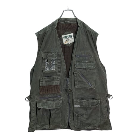 80-90s LIFE-LINE bigsized design fishing vest