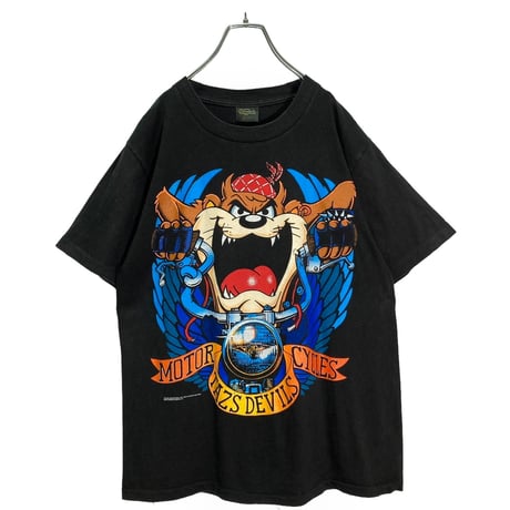 1990 LOONEY TUNES/MOTOR TAZ'S DEVILS CYCLES T-SHIRT