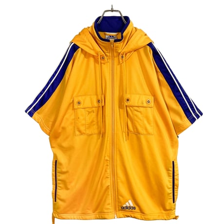 90s adidas S/S hooded design jersey jacket