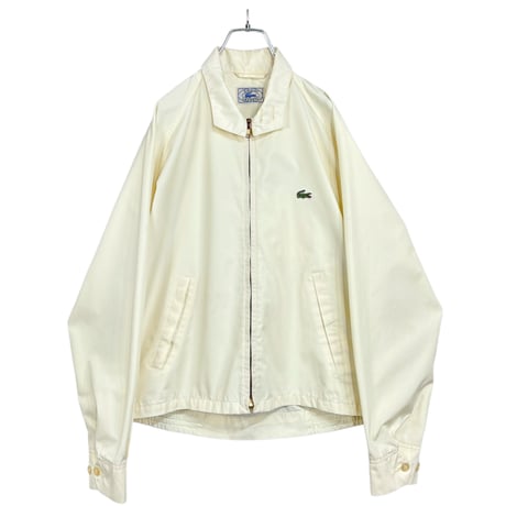 70-80s IZOD LACOSTE zip-up White/Ivory drizzler jacket