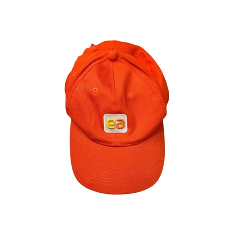 90s PORT & COMPANY "ea" orange panel cap