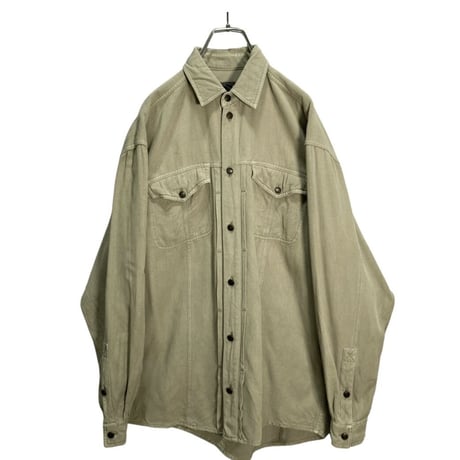 80-90s L/S silk design shirt