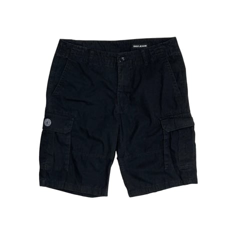 90s DKNY JEANS black design cargo shorts