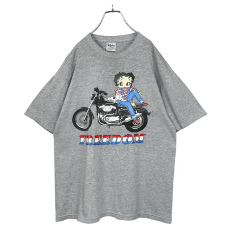 90-00s BETTY BOOP S/S "FREEDOM" printed T-SHIRT