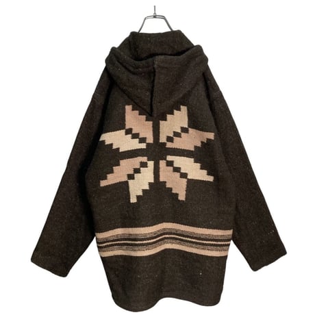 80s vintage native wool hooded jkt