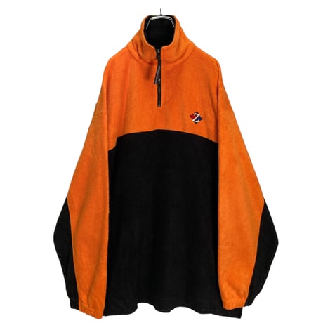 90-00s JERZEES bi-color pullover fleece jacket
