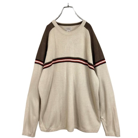 90s ARIZONA L/S bi-color Acrylic design knitsew