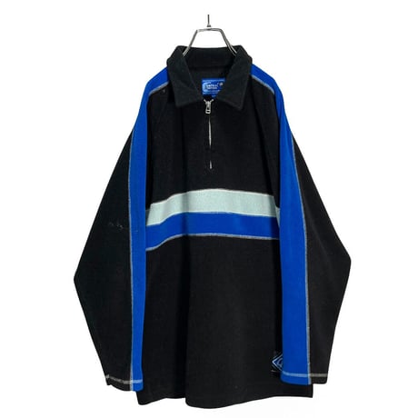 90s CENTRAL STATION bi-color fleece pullover