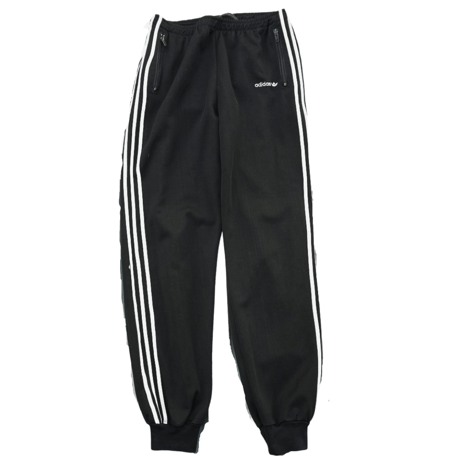 80s adidas side lined track pants BLK