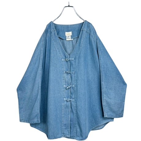 90s ROAMAN'S L/S light denim China design jacket