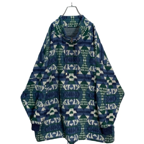 90s VENEZIA zip-up native pattern fleece