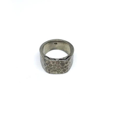 Silver 925 Hammered texture design ring
