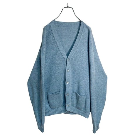 80s Saxe blue Acrylic knit cardigan