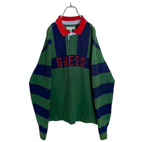 90s GUESS JEANS L/S multicolored cotton rugger shirt