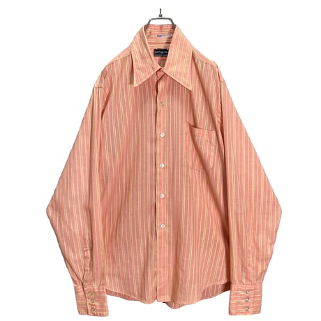 70s carriage club L/S stripe design shirt