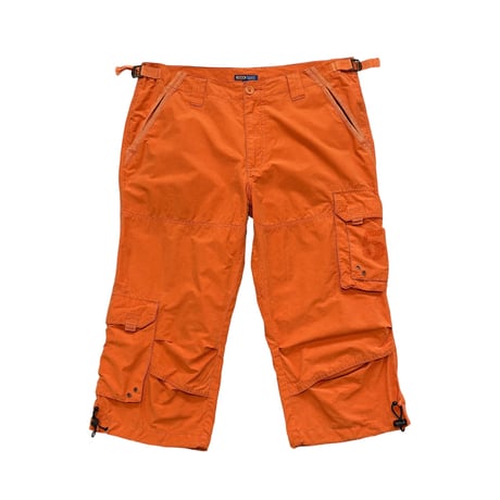 90-00s O,ha Orange cropped design cargo pants