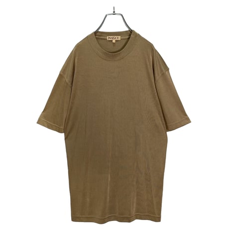 90s INSERCH S/S brown color design shirt