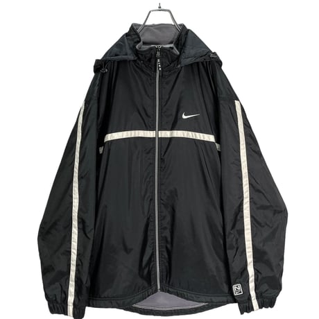 NIKE 00's zip-up hooded fleece nylon jacket