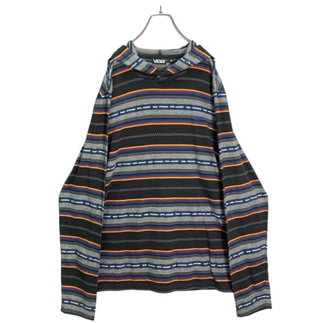 VANS 00's L/S multicolored hooded border Tee