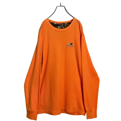 MOSSY OAK L/S logo embroidered cotton thermal shirt