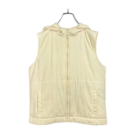 90s OLD GAP zip-up hooded padded design vest