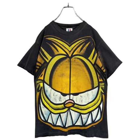 90s "Garfield" Made in USA double over printed T-SHIRT