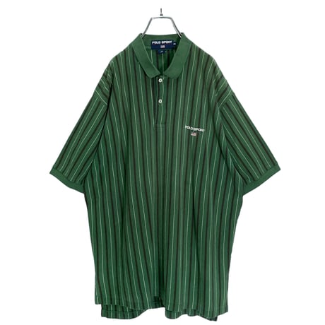 90s POLO SPORT RL S/S stripe polo shirt