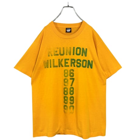 90s "REUNION WILKERSON" S/S numbering print T-SHIRT