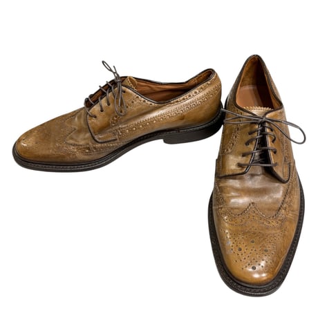 80-90s MIKEKONOS brown wing tip leather shoes 8 1/2