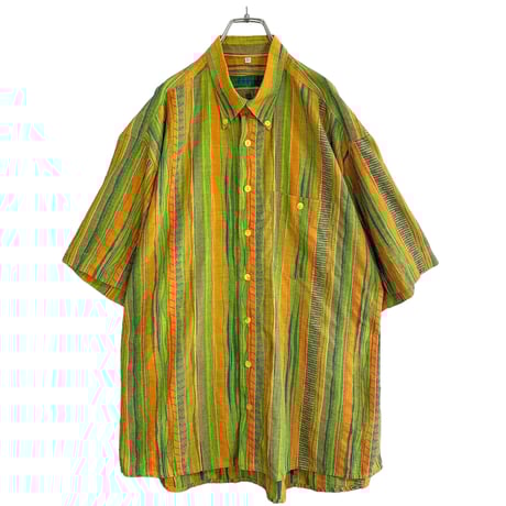 90s DORNBUSCH PROFIL S/S multicolored stripe shirt