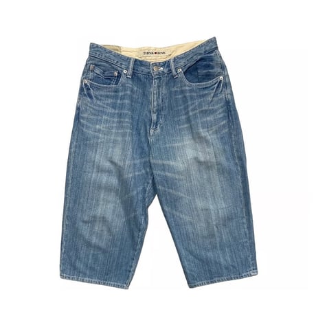 00s THINK PINK clopped design denim pants