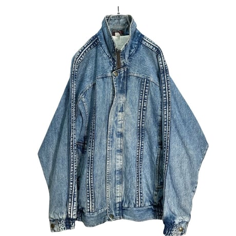 80-90s 丁丁国际 chemical wash denim jacket