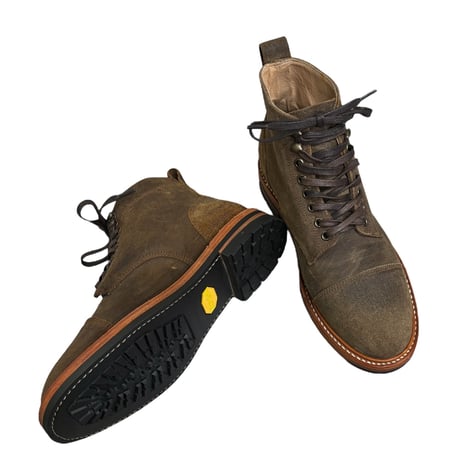 Taylor Stitch x Stetson Golden Brown Waxed Suede Moto Boot