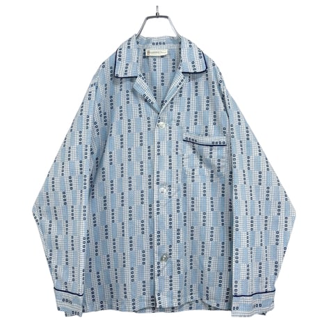 70-80s McKENZIE Imperial L/S all patterned pajamas shirt