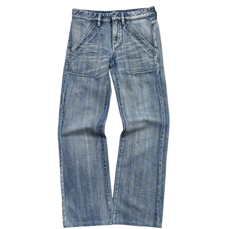 90-00s DKNY JEANS boots cut design denim pants