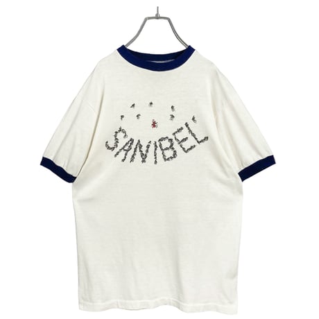 80-90s SANIBEL Mosquito art print Ringer Tee