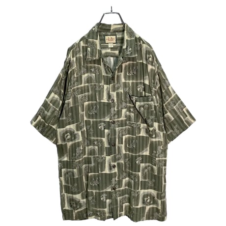 90s L.B. S/S rayon design Aloha shirt