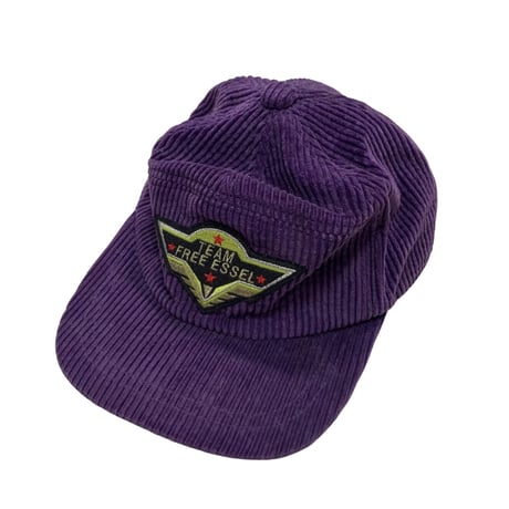 90-00s TEAM FREE ESSEL purple corduroy cap