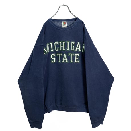 90-00s "MICHIGAN STATE" lettering bigsized sweatshirt