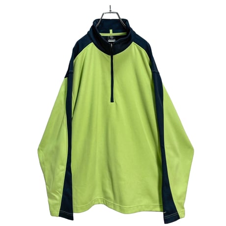 NIKE 00's L/S bi-color half zip pullover