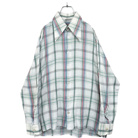 70s BOUTIQUE Polyester/Cotton multicolored check shirt