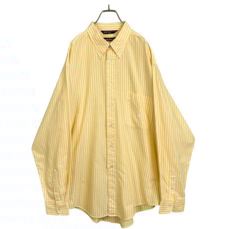 90s nautica L/S bigsized BD stripe design shirt