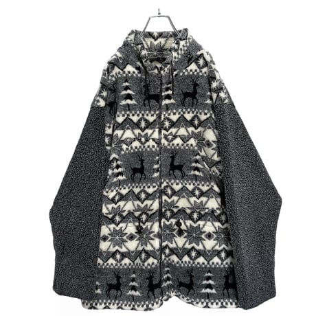 G4000 80-90s zip-up switching Nordic fleece jacket